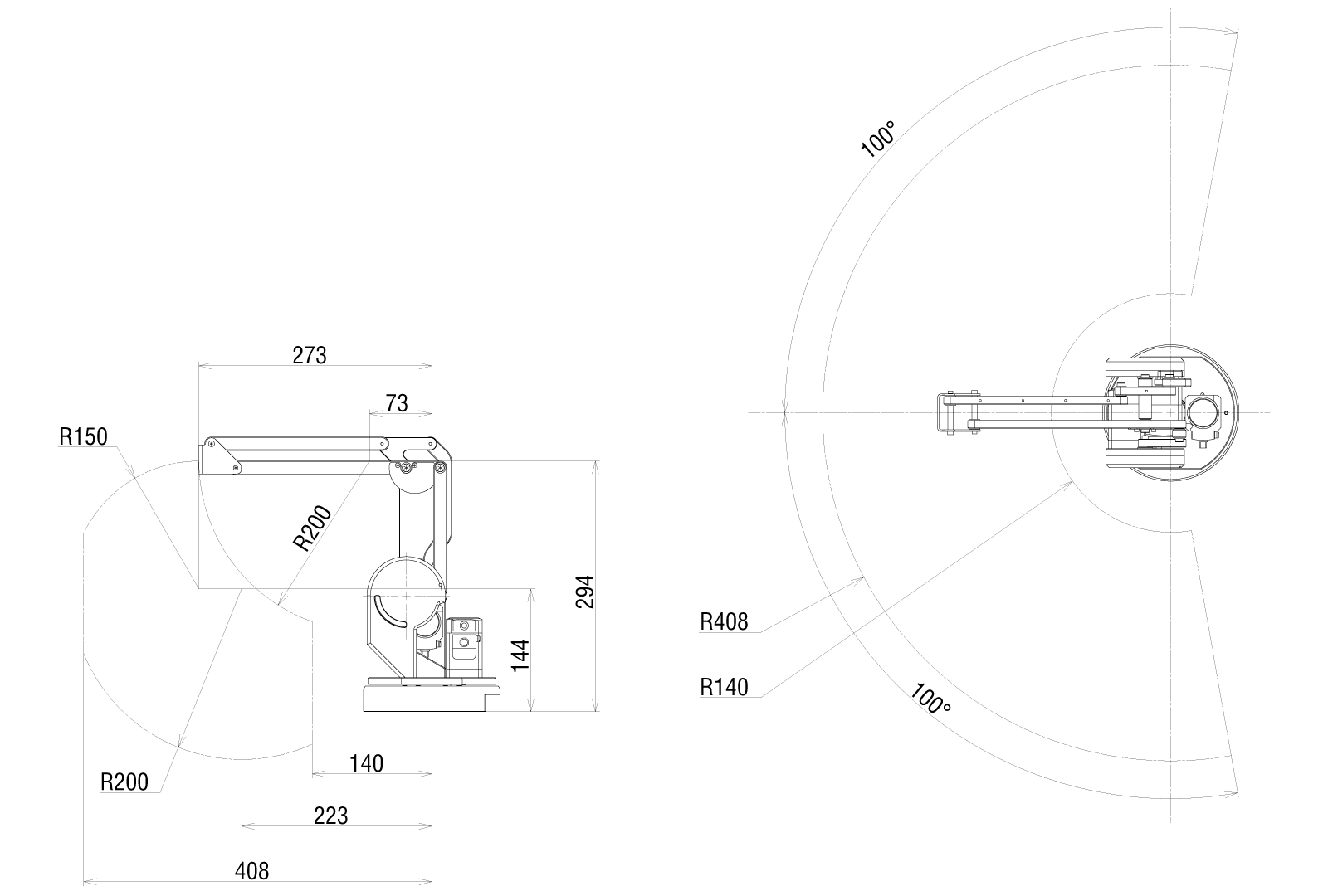 動作範囲図