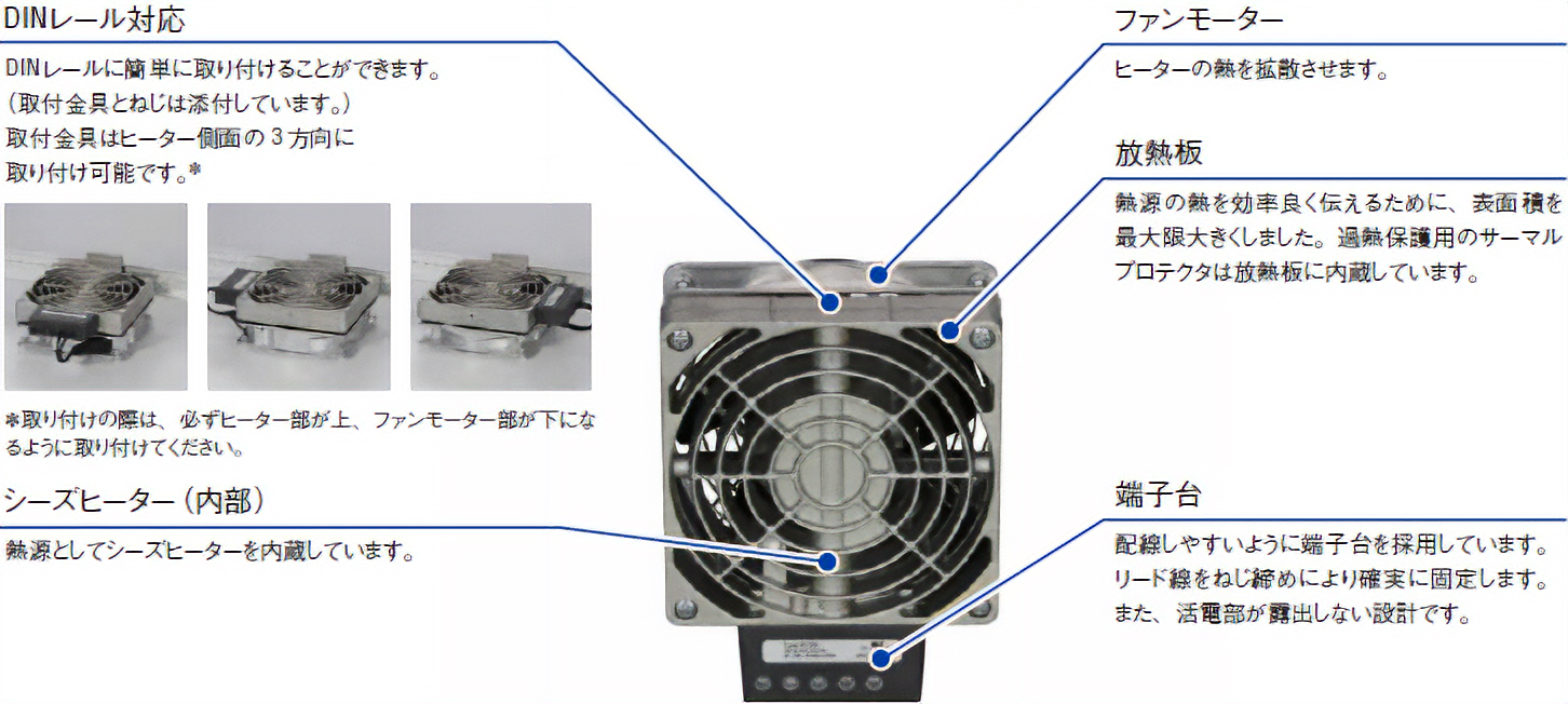 図:制御盤ヒーターユニット