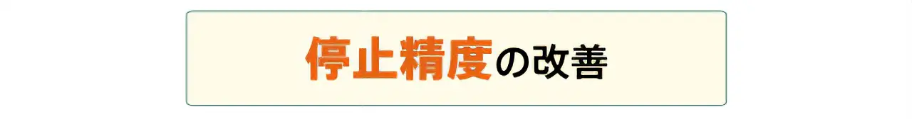 停止精度の改善