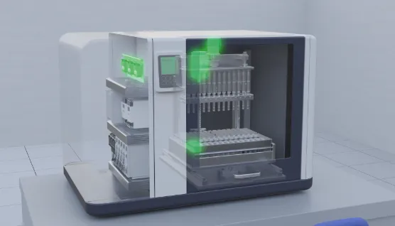 遺伝子検査装置の省スペース化を実現するAZシリーズminiドライバの導入事例のイメージ
