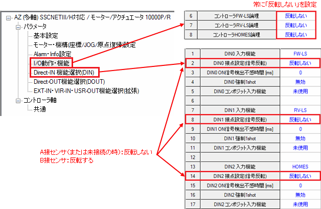 図:サポートソフト MEXE02での設定