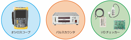 調査用の測定器や治具を持参し、迅速に調査いたします。