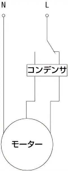 単相モーターの結線図