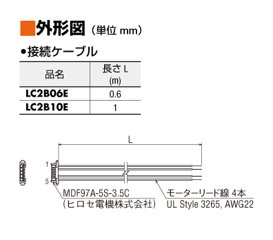 接続ケーブル（選択時）